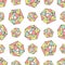 Seamless repeat pattern with polygonal shapes