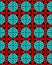 Seamless repeat pattern of red lines with four semi-oval elements