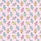 Seamless repeat pattern for school with colorful pins,