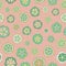 Seamless repeat pattern of vintage coloured flowers on a pink background. A pretty tossed vector pattern ideal for