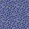 Seamless repeat tossed pattern of hand drawn polka dot. Blue coloured spots in an abstract vector design background.