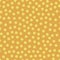 Seamless repeat vector Yellow dots on orange background. Randomly placed polka dots seasonal pattern. Great coordinate for autumn