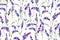 Seamless repeat watercolour pattern Floral painted lavender  illustration on  background. Ink and watercolor painting.