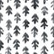 Seamless repeatable pattern of abstract tree shapes.