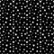 Seamless repeated pattern with white stars on black. Vector illustration.