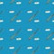 Seamless repeating background with rope and hoes on blue color