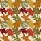 Seamless Repeating Fall Leaf Background