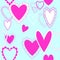 Seamless repeating hearts pattern