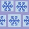 Seamless repeating knit snowflake pattern