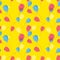 Seamless repeating pattern of balloons