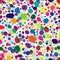 Seamless repeating pattern of color spots