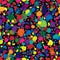 Seamless repeating pattern of color spots