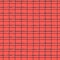 Seamless repeating pattern with hand drawn dark rustic gridline on red-colored background