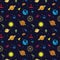 Seamless Repeating Pattern of Space Planet Universe Galaxy