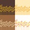 Seamless repeating wheat or rye background patterns, vector