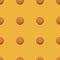 Seamless repeating yellow pattern of cookies