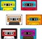 Seamless retro cassettes pattern