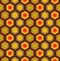 Seamless retro honeycomb pattern