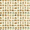 Seamless retro house pattern