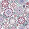 Seamless retro kaleidoscope flower background pattern