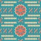 Seamless retro pattern with huge snowflake shaped figures