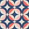 Seamless retro pattern in scandinavian style with geometric elements