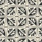Seamless retro pattern with stylized leaves