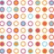 Seamless retro rounded pattern background