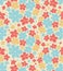 Seamless retro texture with flowers. Endless floral pattern. Seamless vintage background can be used for wallpaper, pattern