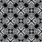Seamless rich black and white damask pattern