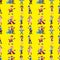 Seamless rock band pattern