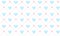 Seamless romantic light repeating cute background with blue hearts and pink mesh. background for christmas, valentine`s day,