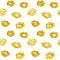 Seamless romantic pattern with gold lips kisses