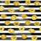 Seamless romantic pattern with gold lips kisses