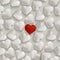 Seamless romantic white and red hearts valentines