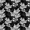 Seamless rose Pattern in black-gray colors