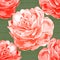 Seamless Roses Background. Watercolor vintage seamless pattern.