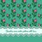 Seamless roses pattern with lace green background