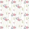 Seamless roses pattern with lines