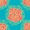 Seamless roses pattern. Vector illustration