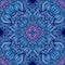 Seamless round dark blue pattern.