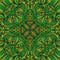 Seamless round dark green pattern.