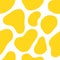 Seamless round stone pattern. Abstract colorful background with yellow organic shapes