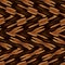 Seamless russet brown chevron stripe texture background. Irregular imperfect herringbone striped pattern. Funky doodle