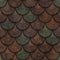 Seamless rusted metal texture of fish scales, 3d illustration
