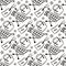 Seamless sale pattern. Hand-drawn elements for discounts