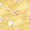 Seamless Sand Background with Flowers