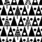 Seamless scandinavian black white pattern