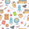 Seamless school pattern