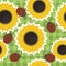 seamless scrapbook background with sunflowers